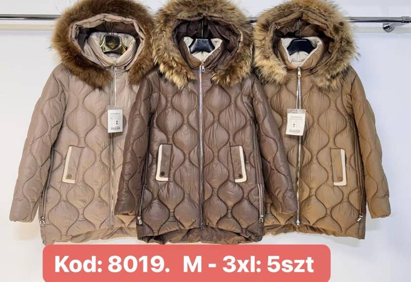 Kurtki damskie zimowe Roz M-3XL, 1 Kolor Paczka 5 szt
