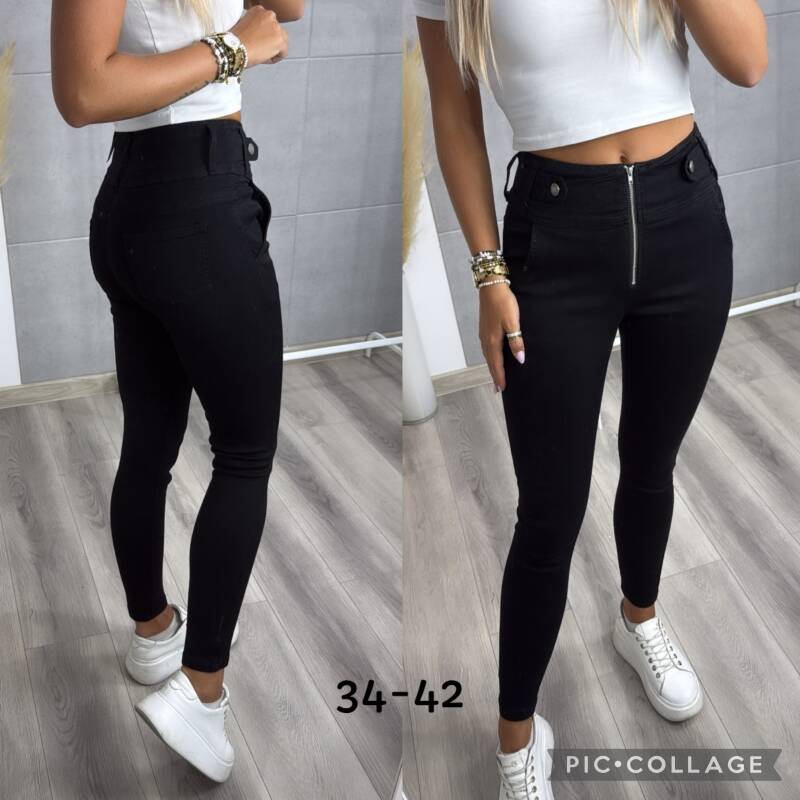 Spodnie damskie jeansy Roz 34-42, 1 Kolor Paczka 10 szt