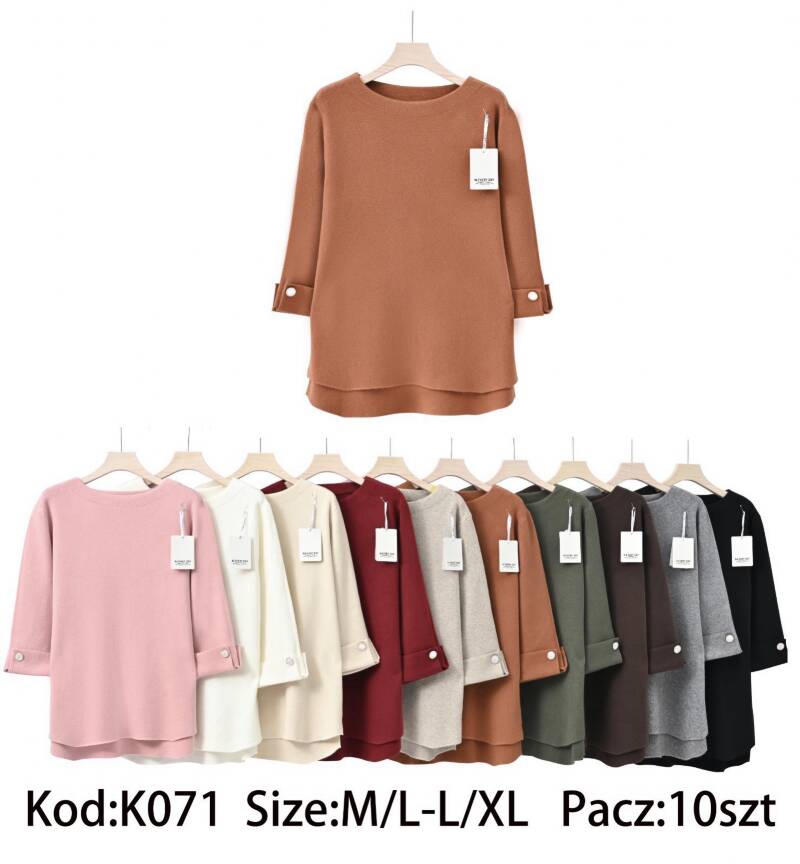 Swetry damskie Roz M/L-L/XL, Mix Kolor .Paczka 10 szt