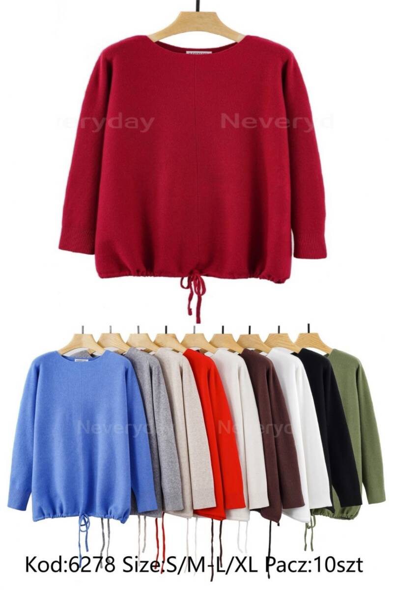 Swetry damskie Roz S/M-M/L, Mix Kolor .Paczka 10 szt