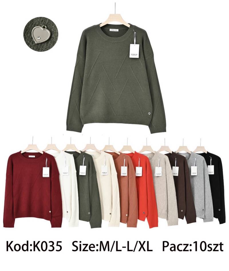 Swetry damskie Roz M/L-L/XL, Mix Kolor .Paczka 10 szt