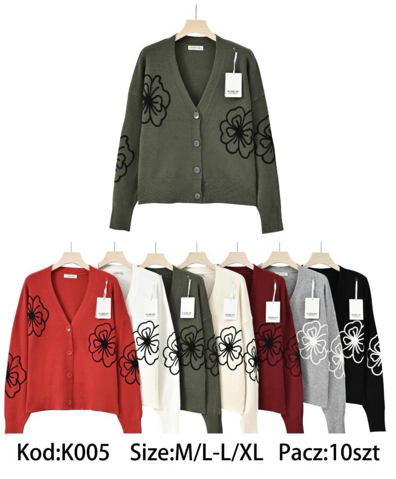 Swetry damskie Roz M/L-L/XL, Mix Kolor .Paczka 10 szt