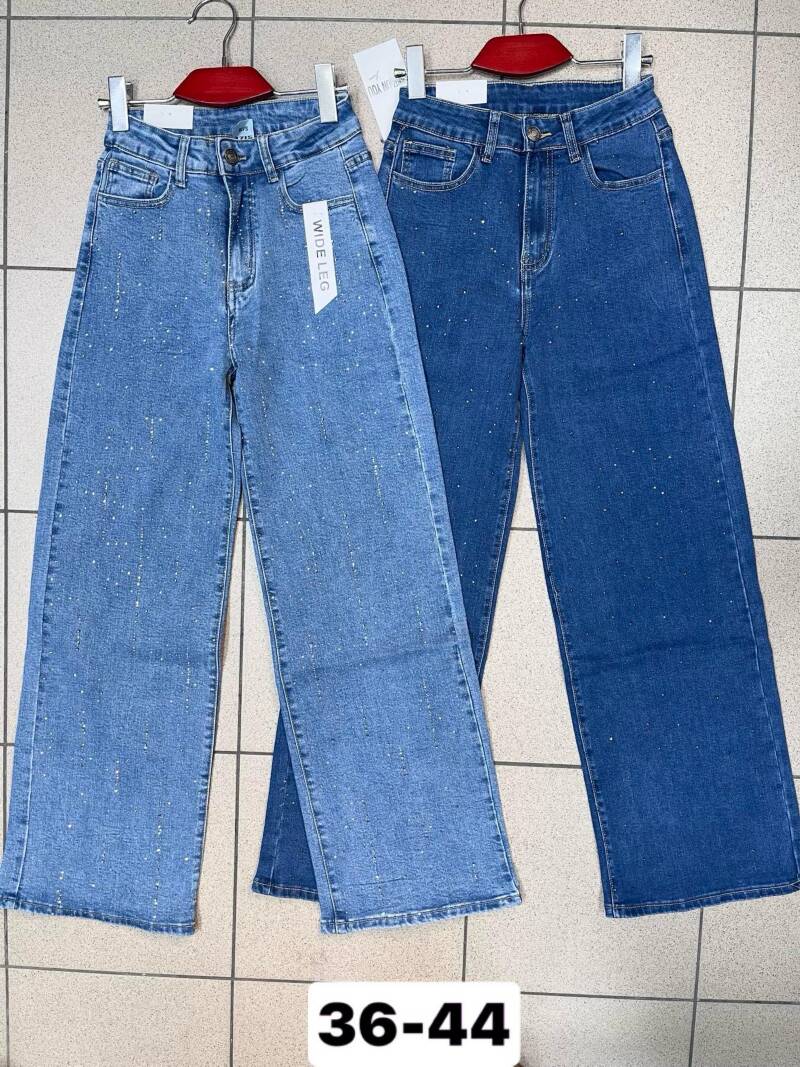 Spodnie damskie jeansy Roz 36-44, 1 Kolor Paczka 10 szt
