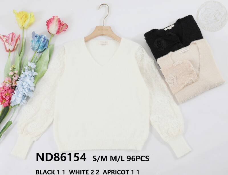 Swetry damskie (Francja produkt) Roz S/M-M/L, Mix Kolor .Paczka 8 szt