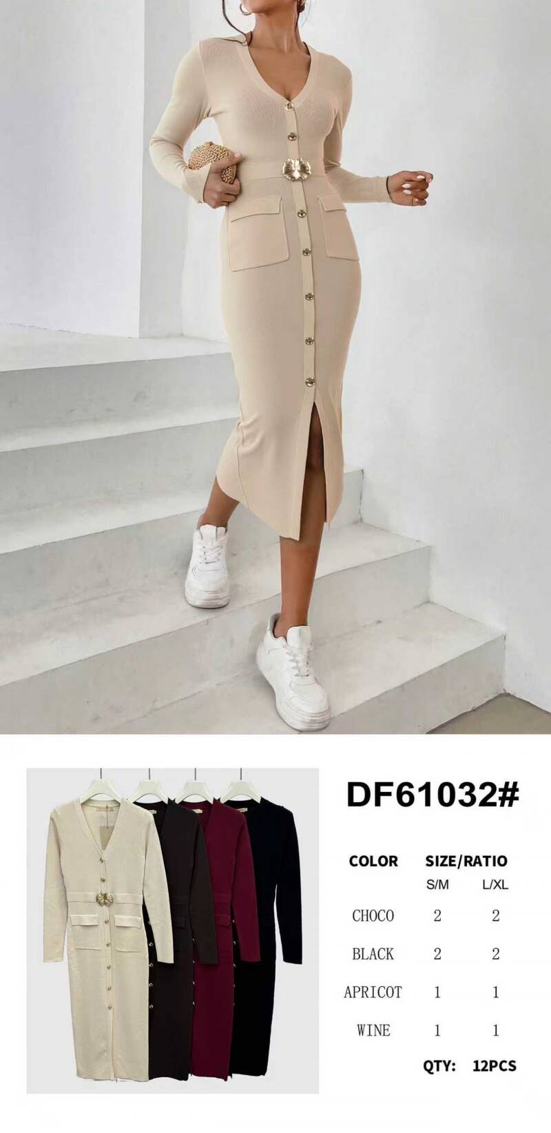 Sukienki damskie Roz S/M-L/XL, Mix Kolor Paczka 12 szt