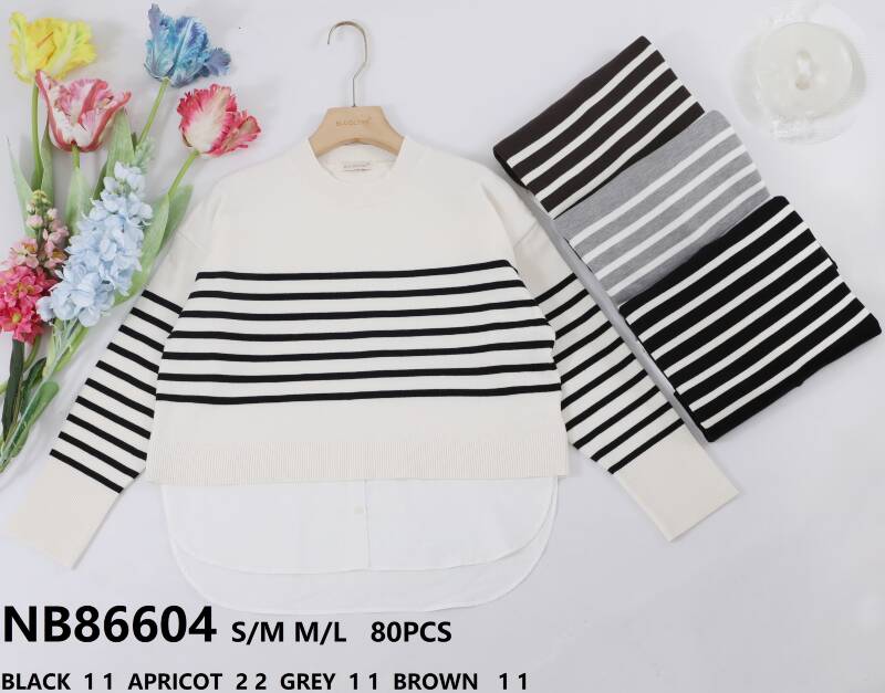 Swetry damskie (Francja produkt) Roz S/M-M/L, Mix Kolor .Paczka 10 szt