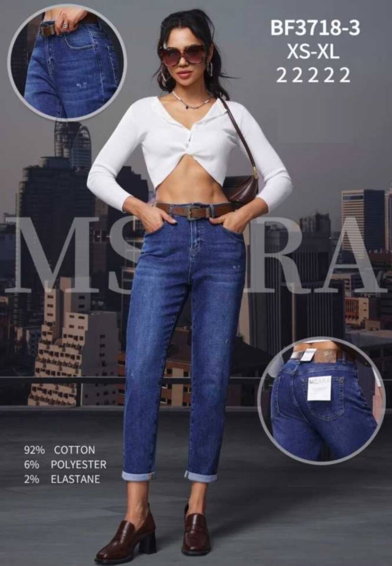 Spodnie damskie jeansy Roz XS-XL, 1 Kolor Paczka 10 szt