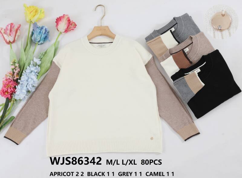 Swetry damskie (Francja produkt) Roz M/L-L/XL, Mix Kolor .Paczka 10 szt