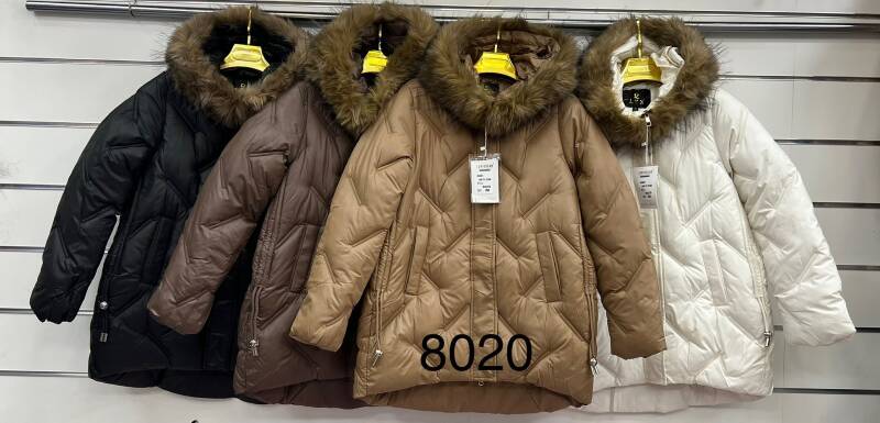  Kurtki damskie zimowe Roz M-3XL, 1 Kolor Paczka 5 szt