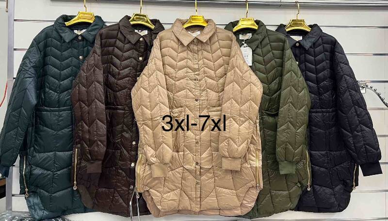  Kurtki damskie zimowe Roz 3XL-7XL, 1 Kolor Paczka 5 szt