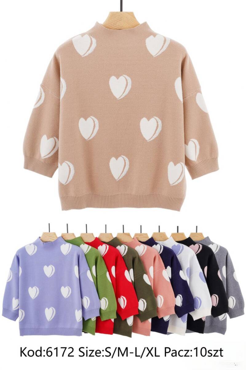 Swetry damskie Roz S/M-L/XL, Mix Kolor .Paczka 10 szt