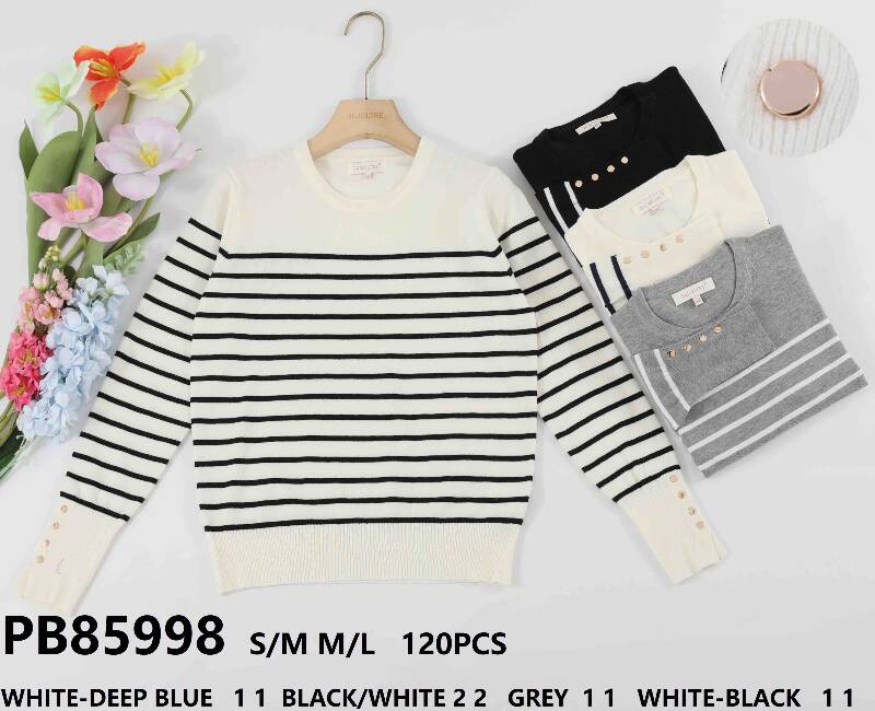 Swetry damskie (Francja produkt) Roz S/M-M/L, Mix Kolor .Paczka 10 szt