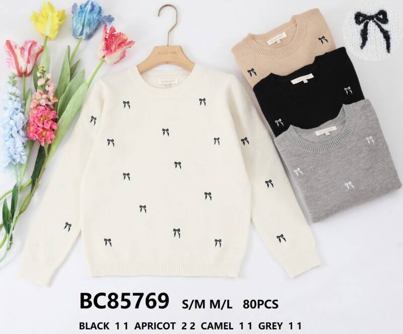 Swetry damskie (Francja produkt) Roz S/M-M/L, Mix Kolor .Paczka 10 szt