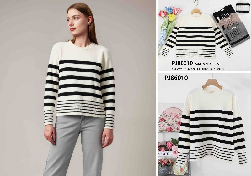 Swetry damskie (Francja produkt) Roz S/M-M/L, Mix Kolor .Paczka 12 szt