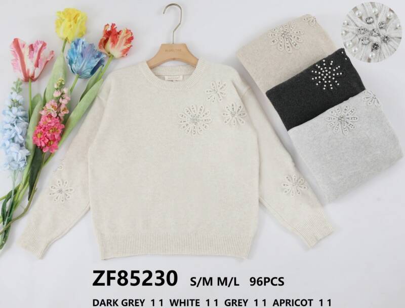 Swetry damskie (Francja produkt) Roz S/M-M/L, Mix Kolor .Paczka 8 szt