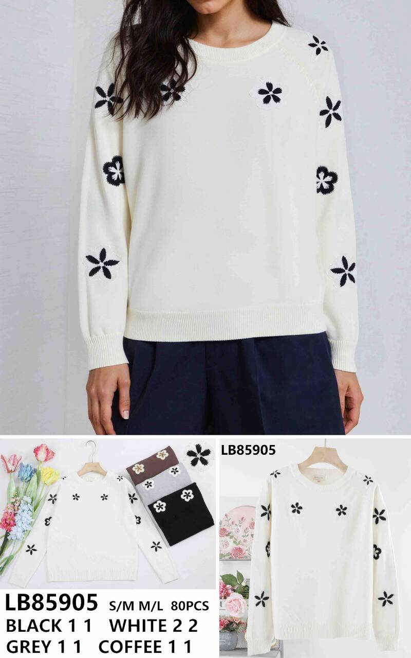 Swetry damskie (Francja produkt) Roz S/M-M/L, Mix Kolor .Paczka 10 szt
