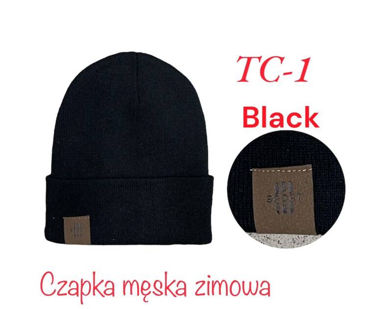 Czapka meska zimowa Roz Standard 1 kolor Paczka 12 szt