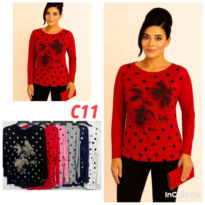 Bluzki damskie Roz XL-3XL, Mix Kolor .Paczka 10 szt