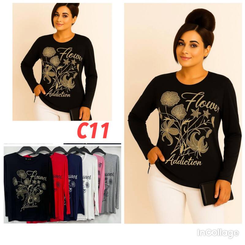 Bluzki damskie Roz XL-3XL, Mix Kolor .Paczka 10 szt
