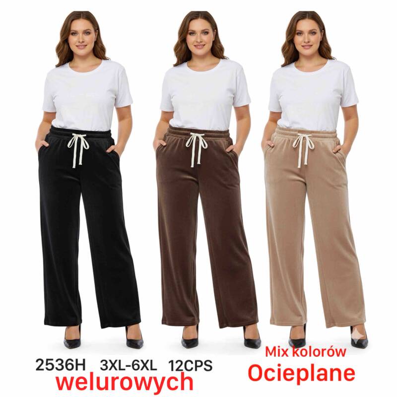 Spodnie damskie Roz 3XL-6XL, Mix kolor Paczka 12 szt