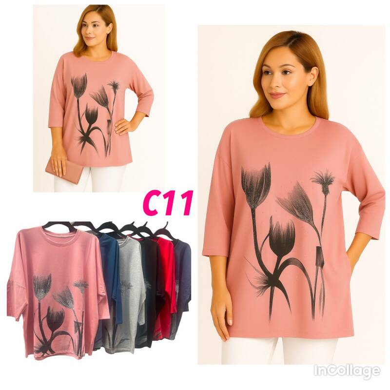 Bluzki damskie Roz 2XL-5XL, Mix Kolor .Paczka 10 szt
