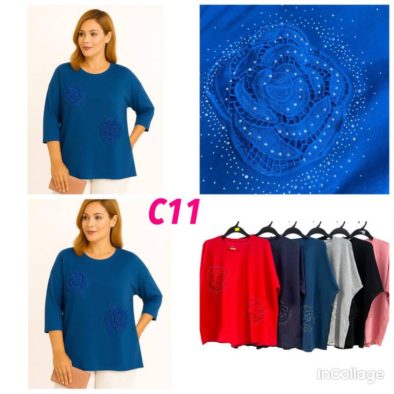 Bluzki damskie Roz M-2XL, Mix Kolor .Paczka 10 szt