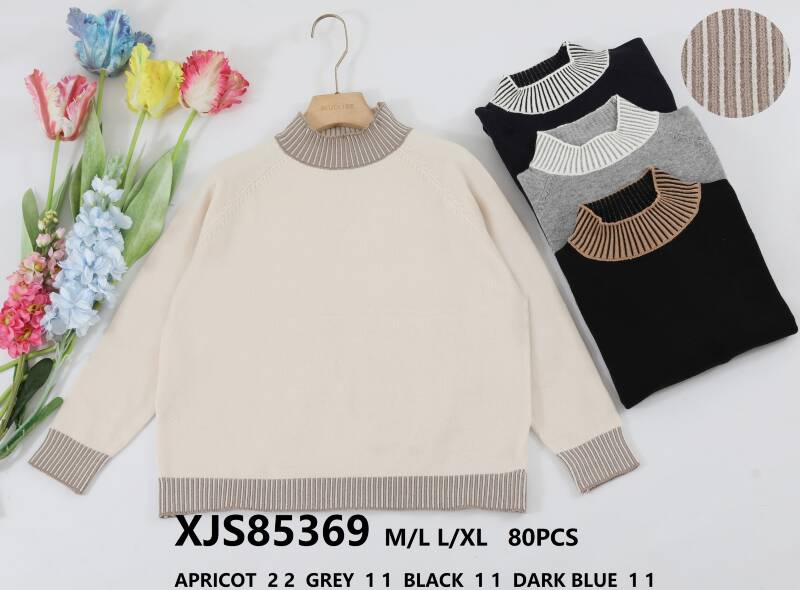 Swetry damskie (Francja produkt) Roz M/L-L/XL Mix Kolor .Paczka 10 szt