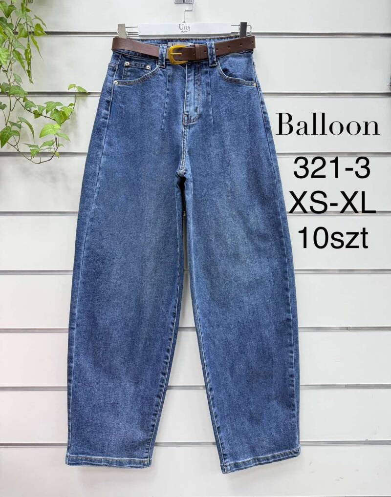 Spodnie damskie jeansy Roz XS-XL, 1 Kolor Paczka 10 szt