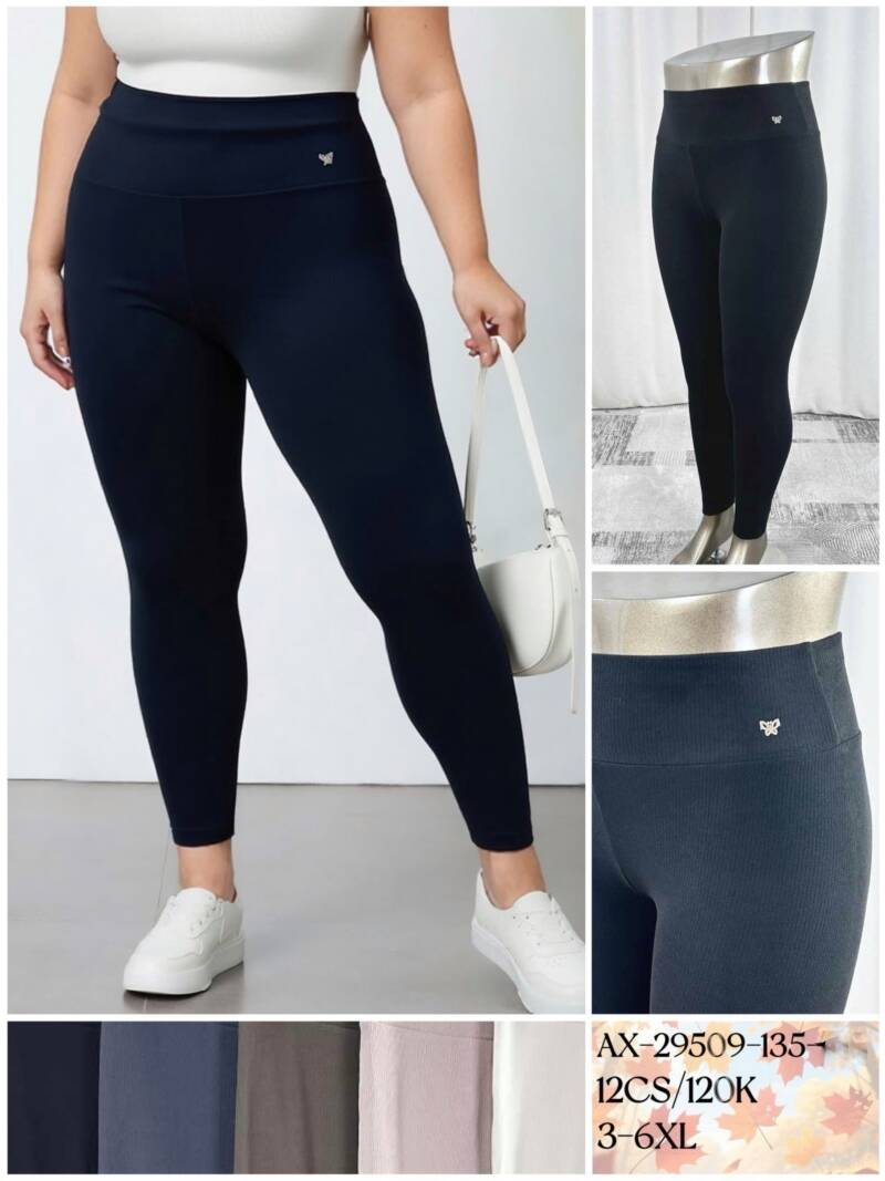 Leginsy damskie Roz 3XL-6XL, Mix kolor Paczka 12 szt