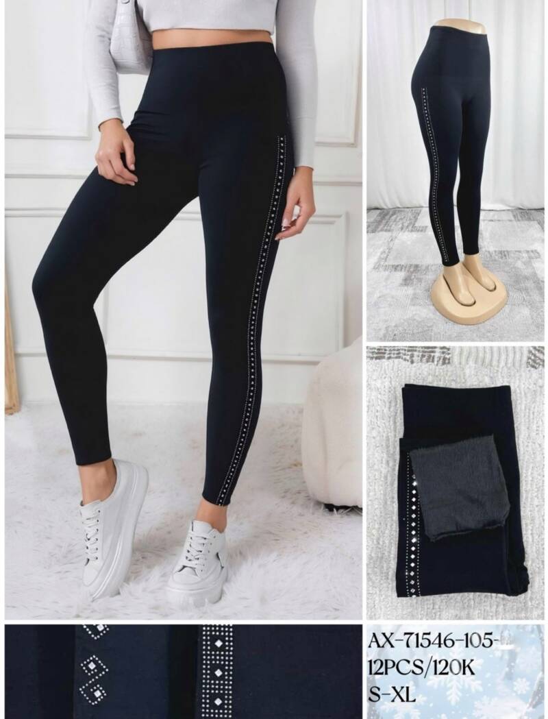 Leginsy damskie Roz S-XL,1 kolor Paczka 12szt