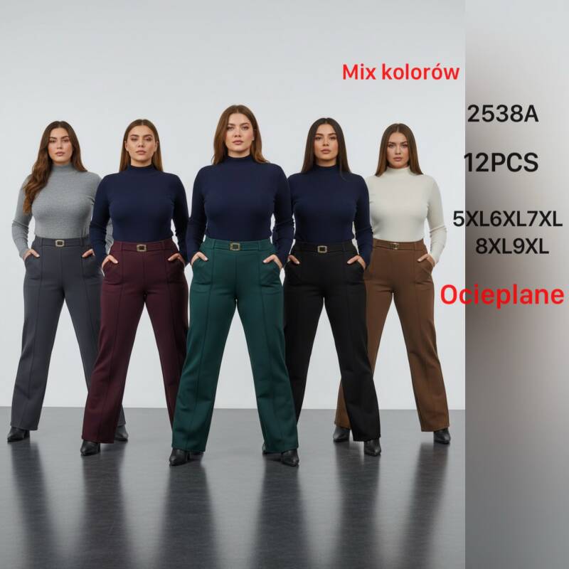 Spodnie damskie Roz 5XL-9XL, 1 kolor Paczka 12 szt