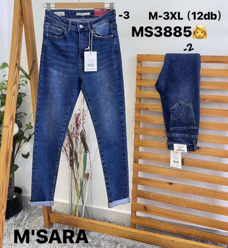 Spodnie damskie jeansy Roz M-3XL, 1 Kolor Paczka 12 szt