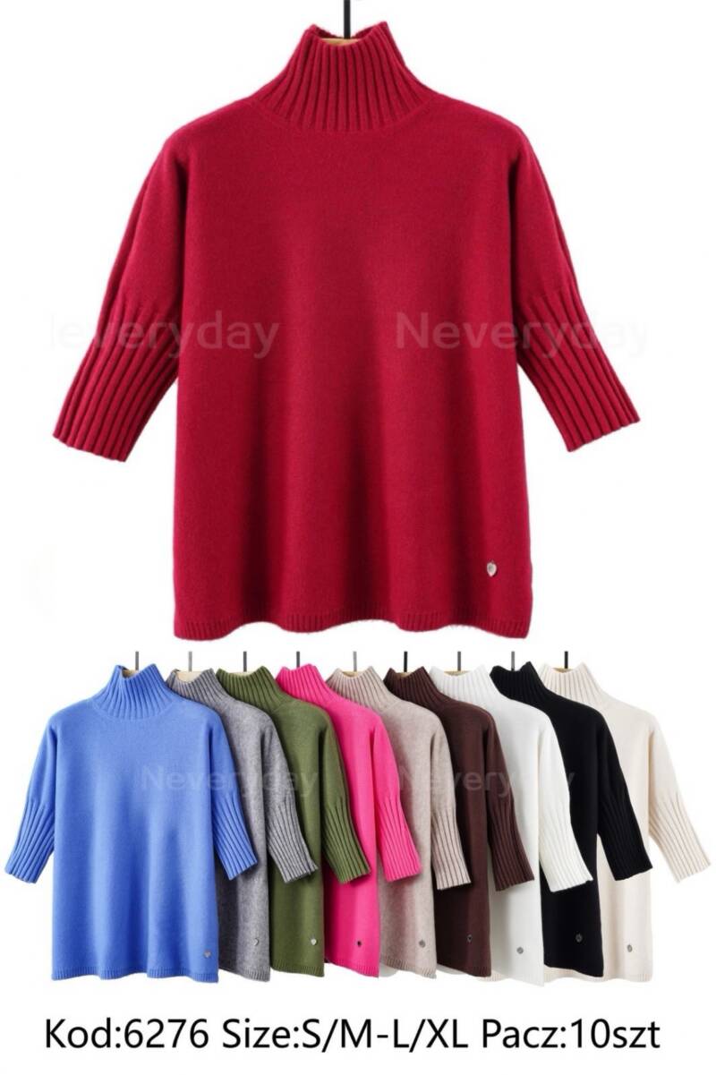 Swetry damskie Roz S/M-L/XL. Mix kolor. Paczka 10 szt