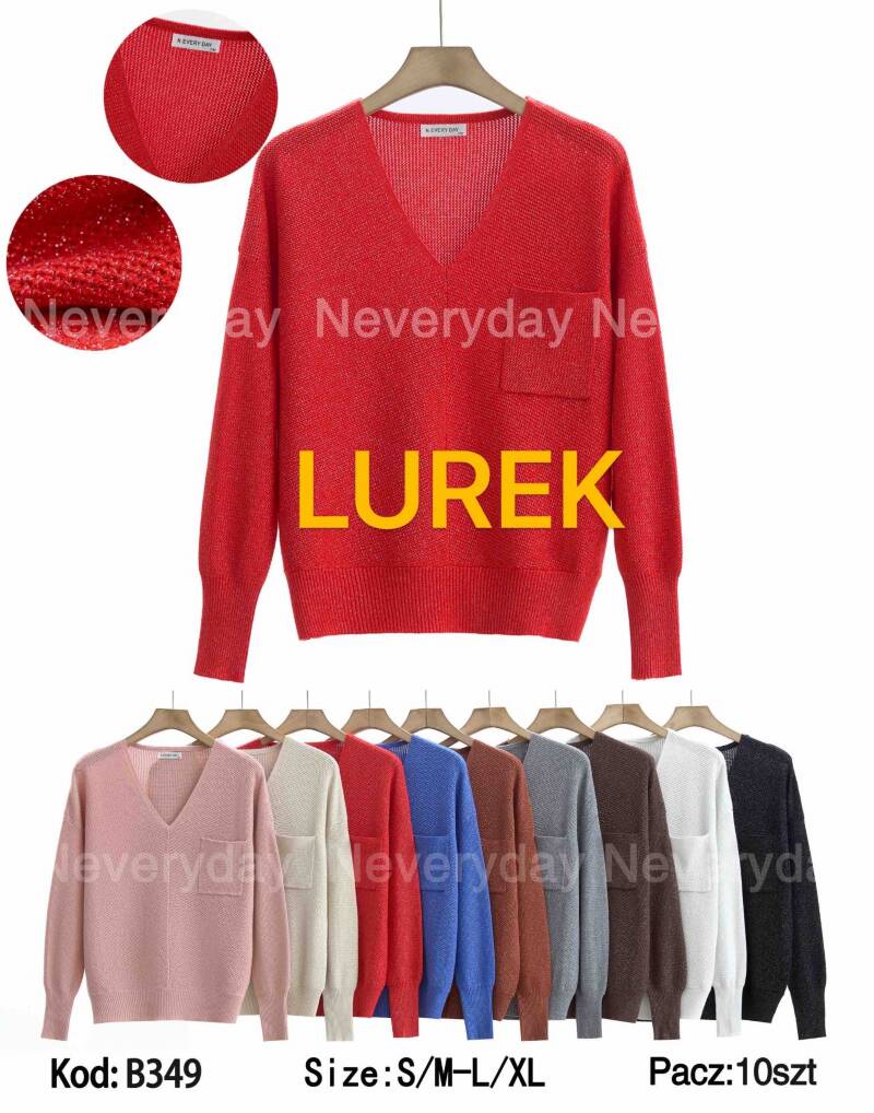 Swetry damskie Roz S/M-L/XL. Mix kolor. Paczka 10 szt