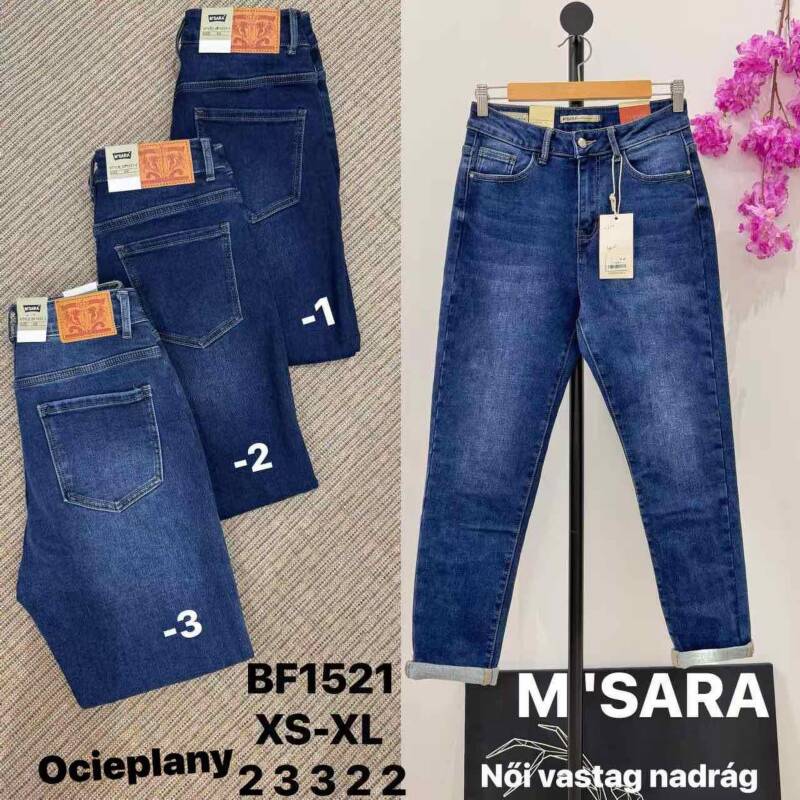 Spodnie damskie jeansy Roz XS-XL, 1 Kolor Paczka 12 szt