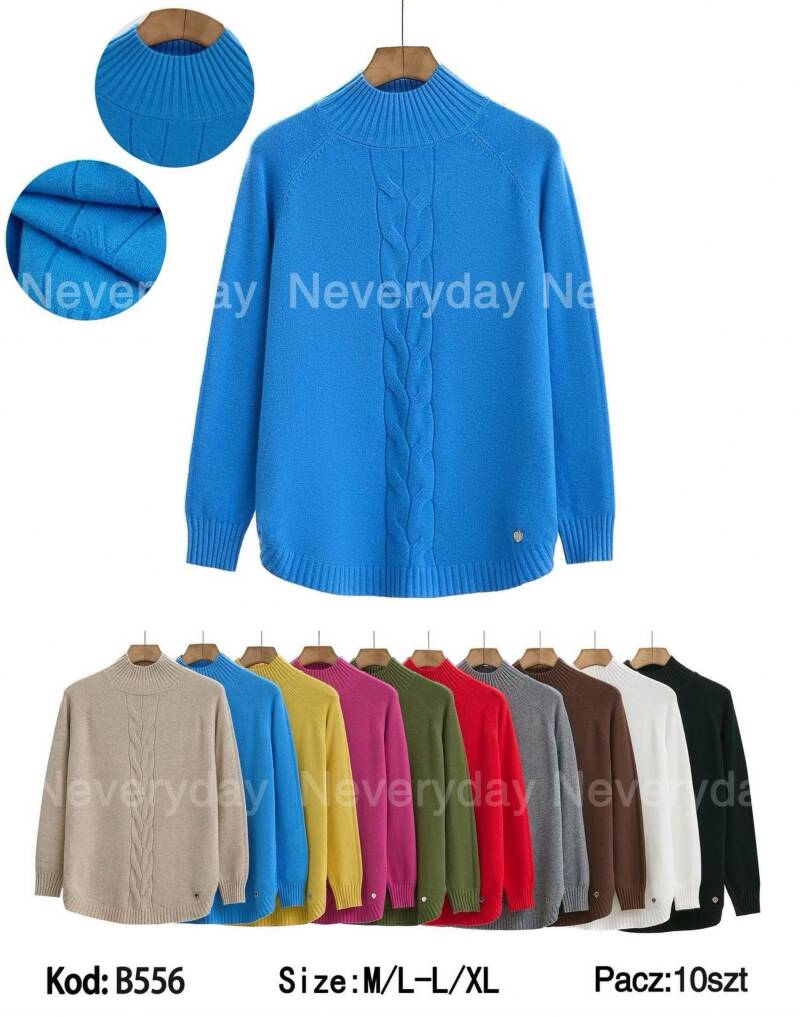 Swetry damskie Roz M/L-L/XL. Mix kolor. Paczka 10 szt