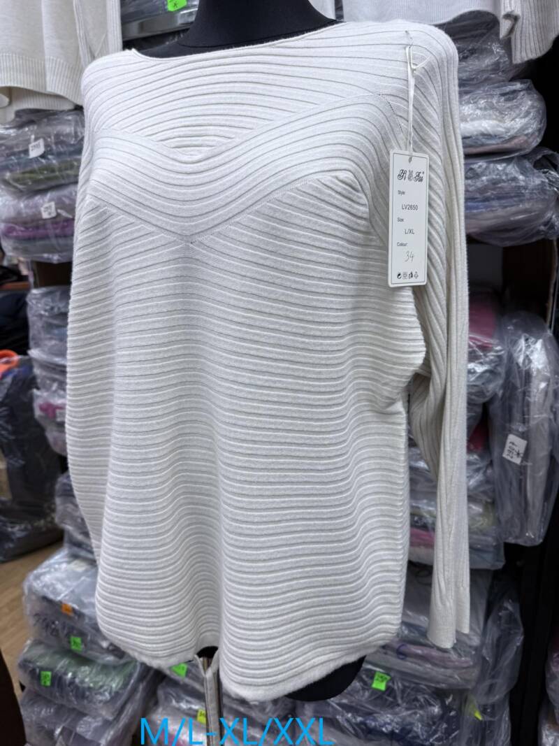 Swetry damskie Roz M/L-XL/2XL. Mix kolor. Paczka 8 szt