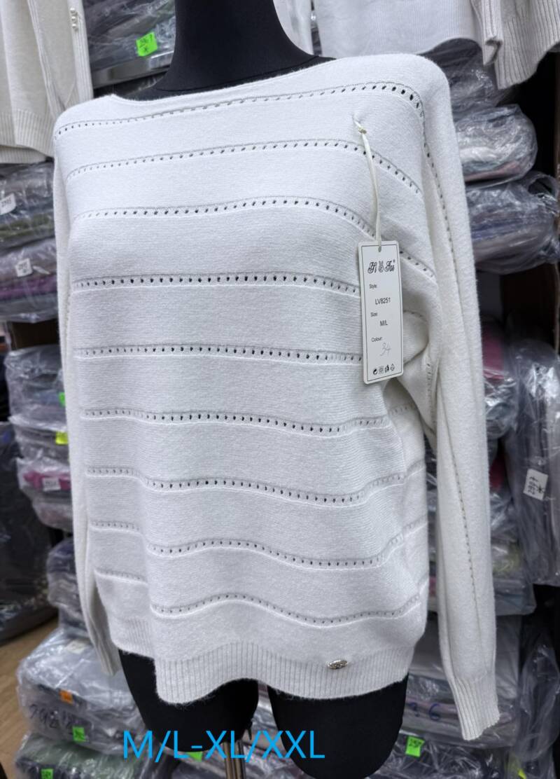 Swetry damskie Roz M/L-XL/2XL. Mix kolor. Paczka 8 szt