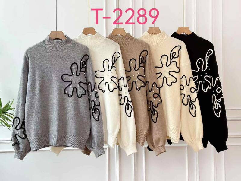 Swetry damskie Roz M/L-L/XL. Mix kolor. Paczka 12 szt