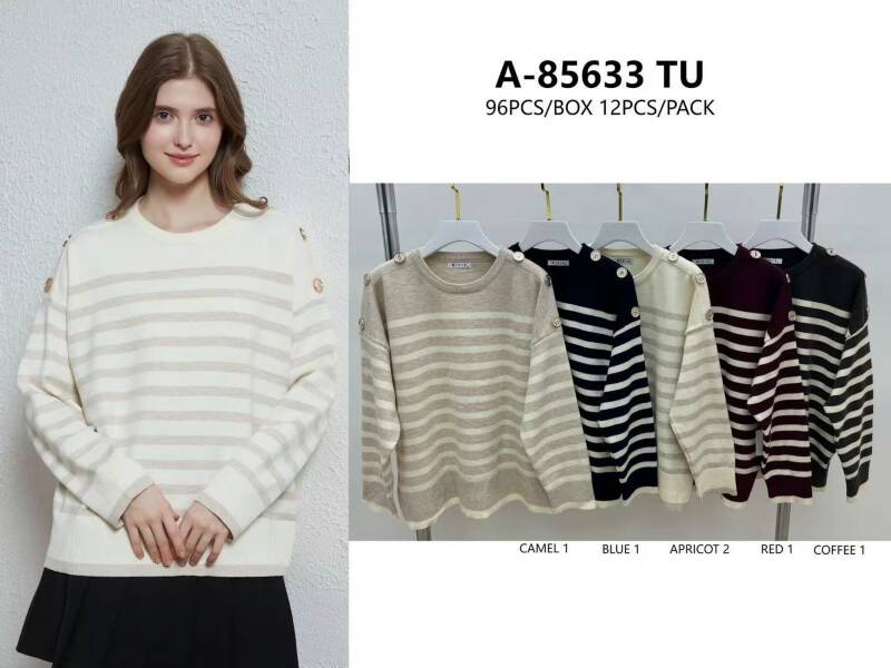 Swetry damskie Roz Standard. Mix kolor. Paczka 5 szt