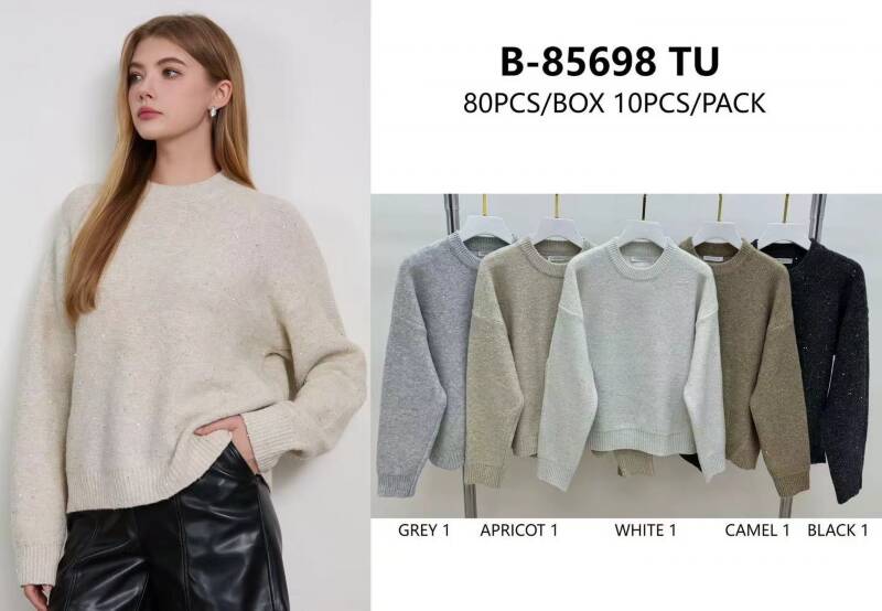 Swetry damskie Roz Standard. Mix kolor. Paczka 5 szt