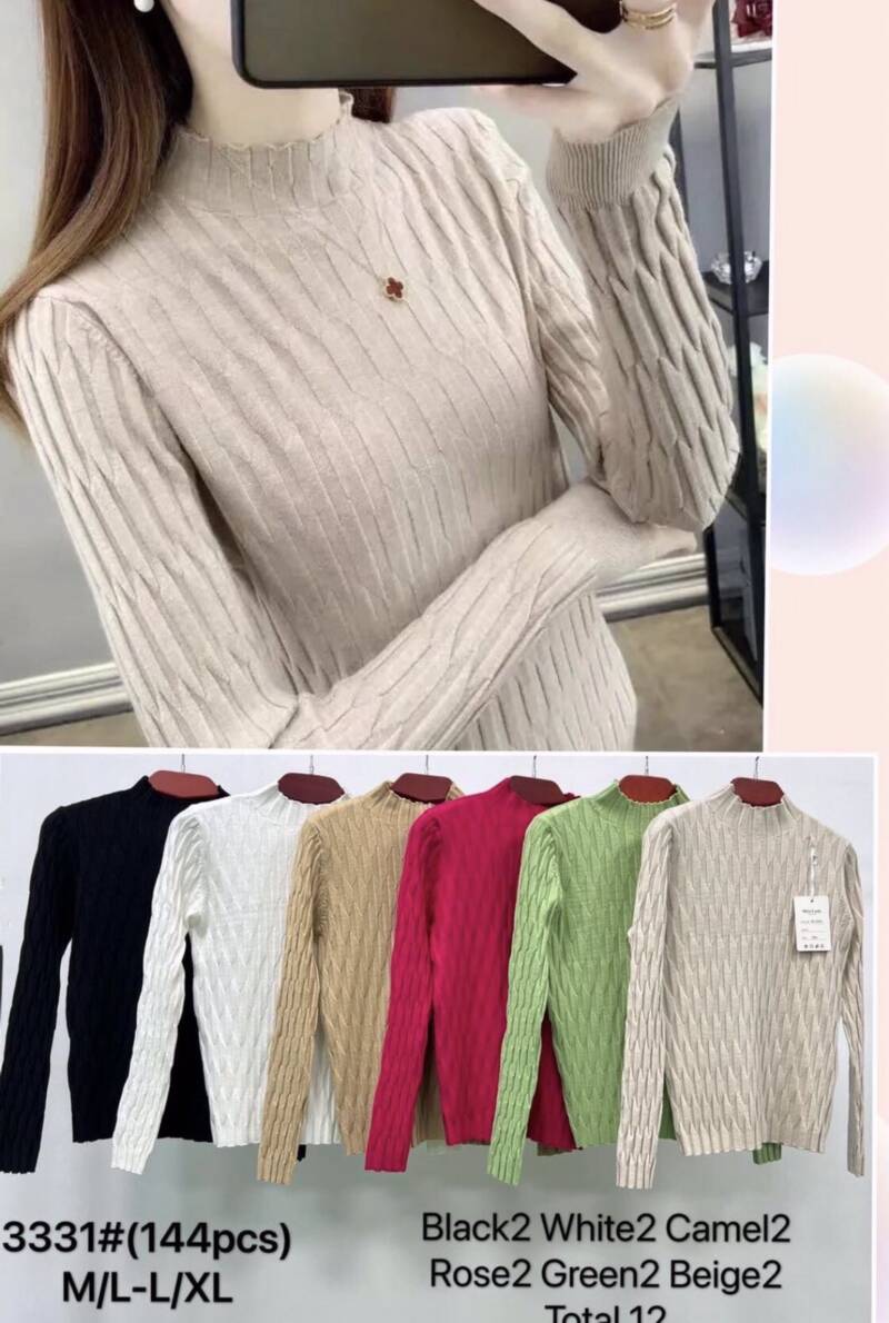 Swetry damskie Roz M/L-L/XL, Mix Kolor Paczka 12 szt