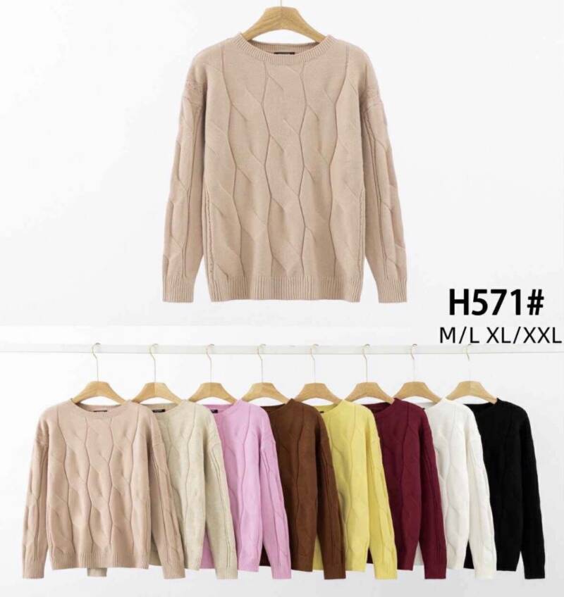 Swetry damskie Roz M/L-L/XL, Mix Kolor Paczka 12 szt