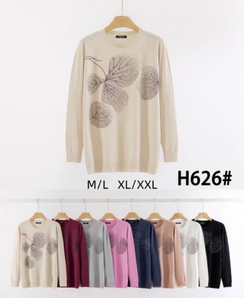 Swetry damskie Roz M/L-L/XL, Mix Kolor Paczka 12 szt