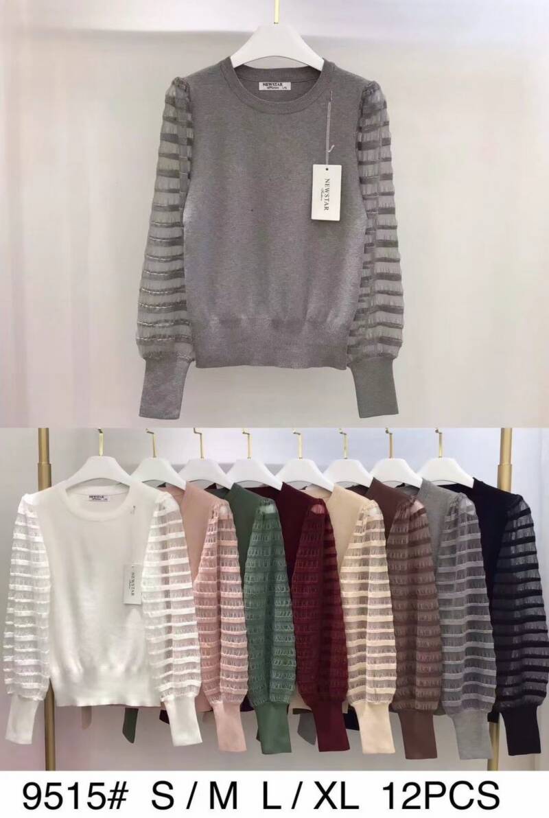 Bluzki damskie Roz S/M-L/XL, Mix Kolor .Paczka 12 szt