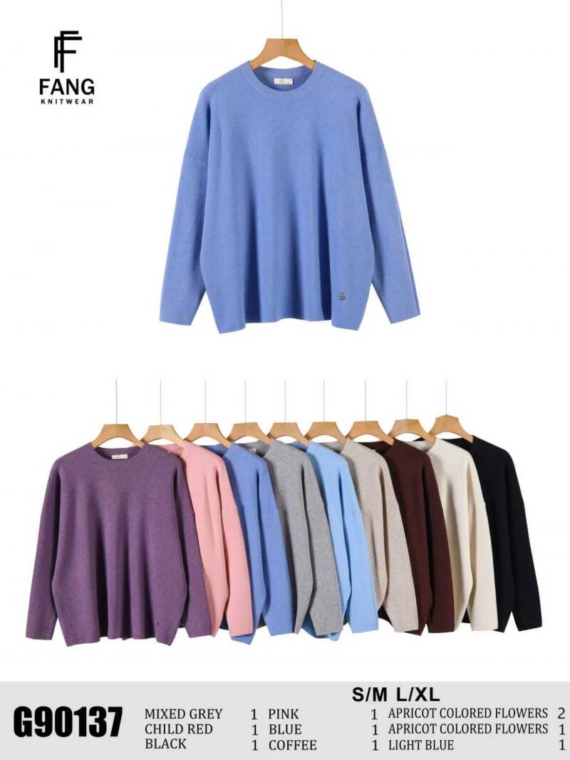 Swetry damskie Roz S/M-L/XL, Mix Kolor .Paczka 10 szt