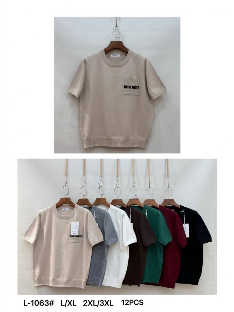 Bluzki damskie Roz L-3XL, Mix Kolor .Paczka 12 szt