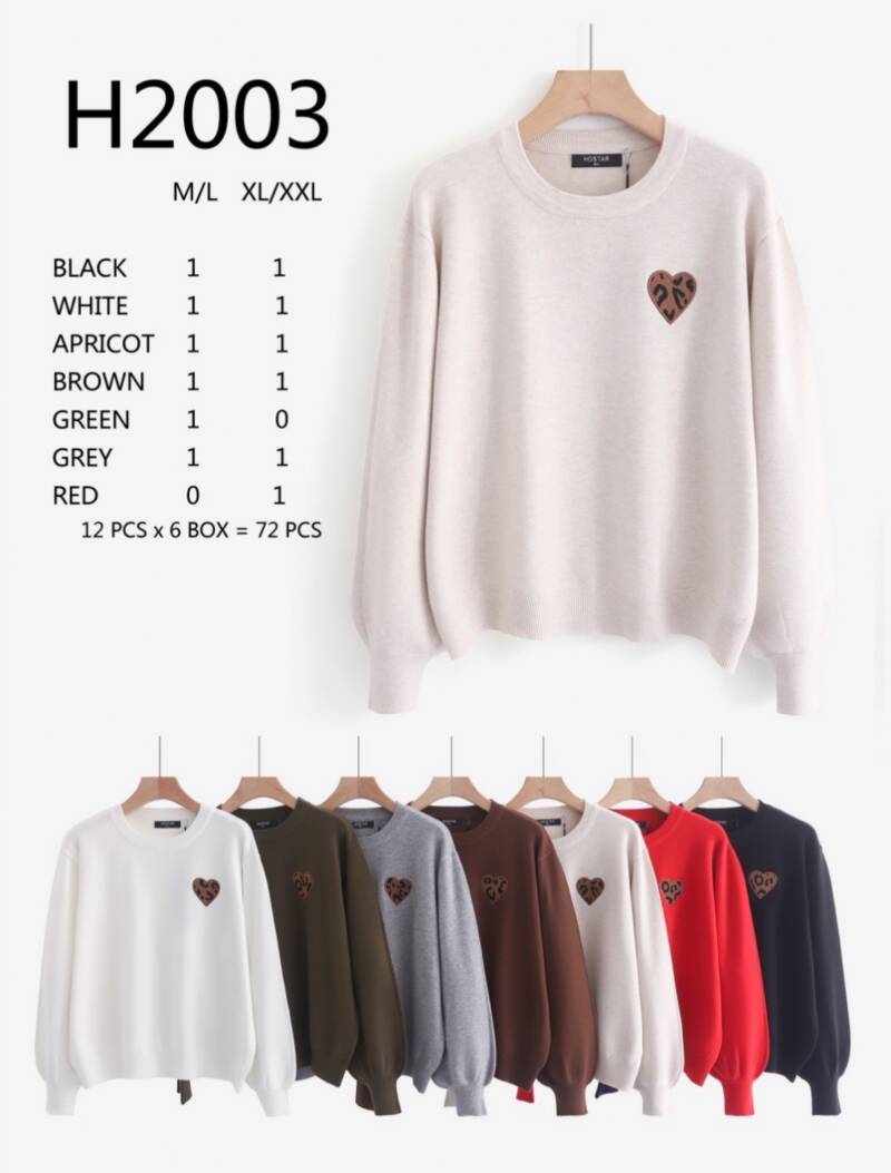 Swetry damskie Roz M/L-L/XL, Mix Kolor Paczka 12 szt