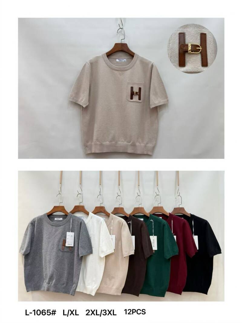 Bluzki damskie Roz L-3XL, Mix Kolor .Paczka 12 szt
