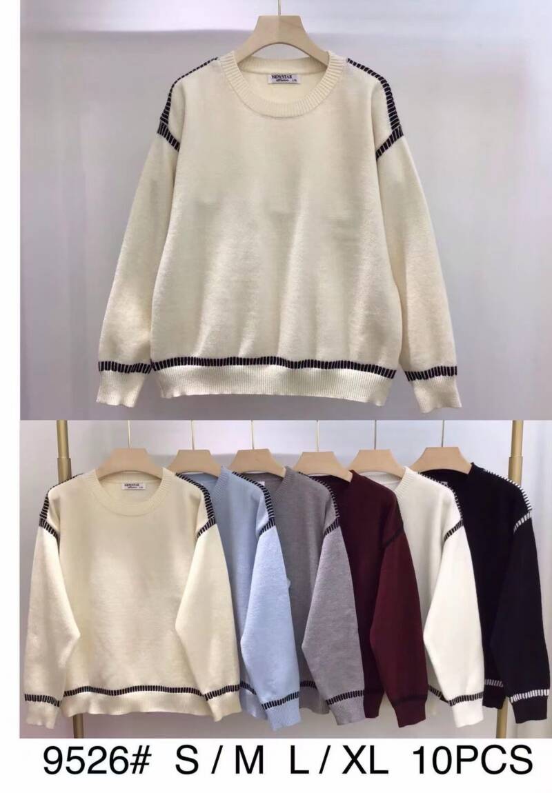 Swetry damskie Roz S/M-L/XL, Mix Kolor .Paczka 10 szt